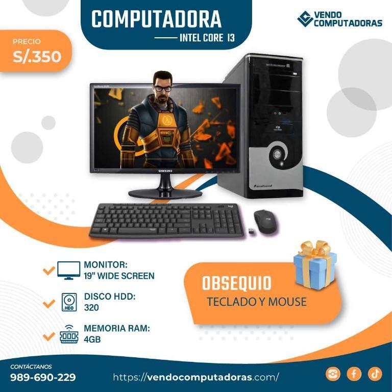 Computadora Core i3 con Monitor 19” en Lima - Imagen 3