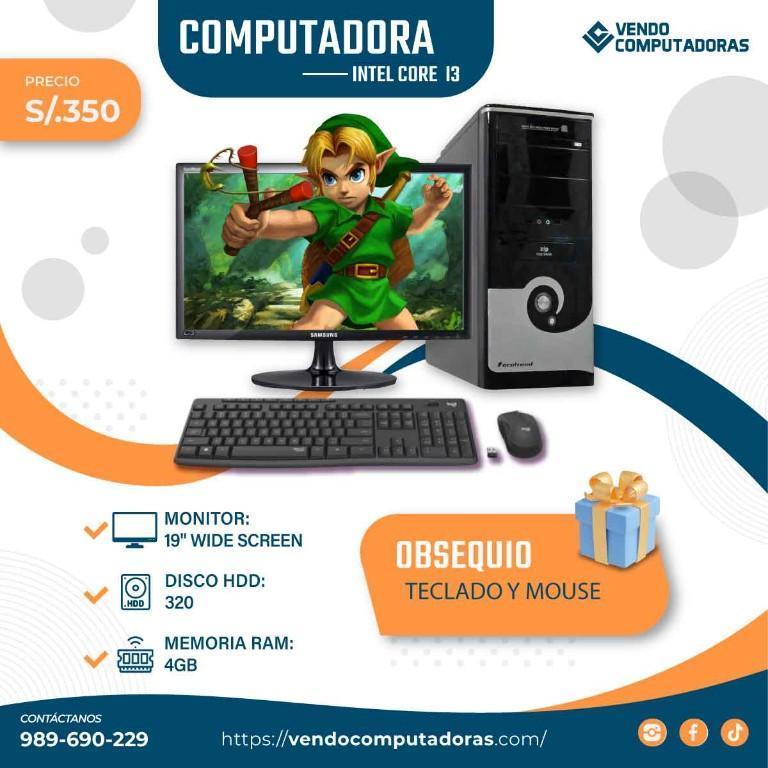 Computadora Core i3 con Monitor 19” en Lima - Imagen 4