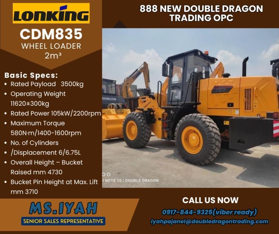 Cdm835 Lonking Wheel Loader 2m³ in Manila - Image 2