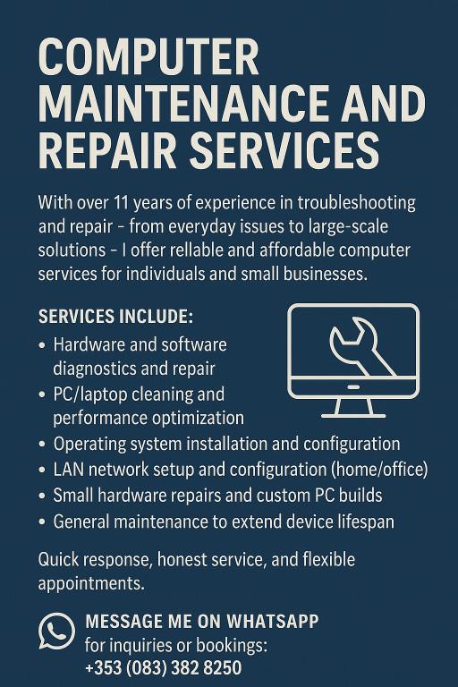 Computer Maintenance and Repair Services in Galway - Image 1