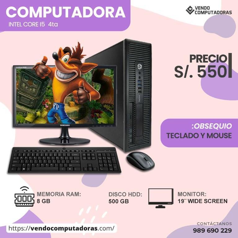 ¡PC Core i5 con Monitor + Regalo! en Lima - Imagen 4