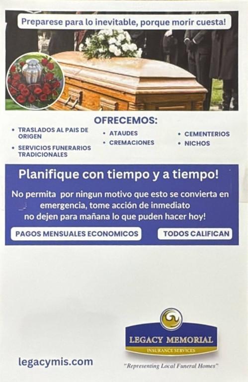 OFRECEMOS PLANES FUNERARIOS ACCESIBLES en Carson - Imagen 2