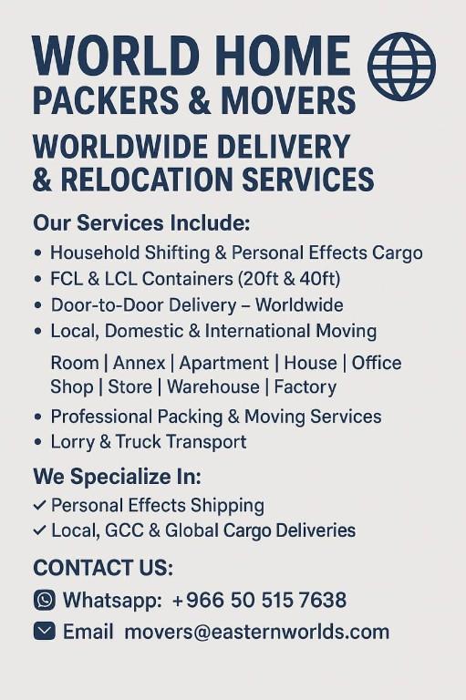 EASTERN MOVERS and PACKERS For HOUSES OFFICES LOCAL DOMESTIC in Saudi Arabia - Image 4