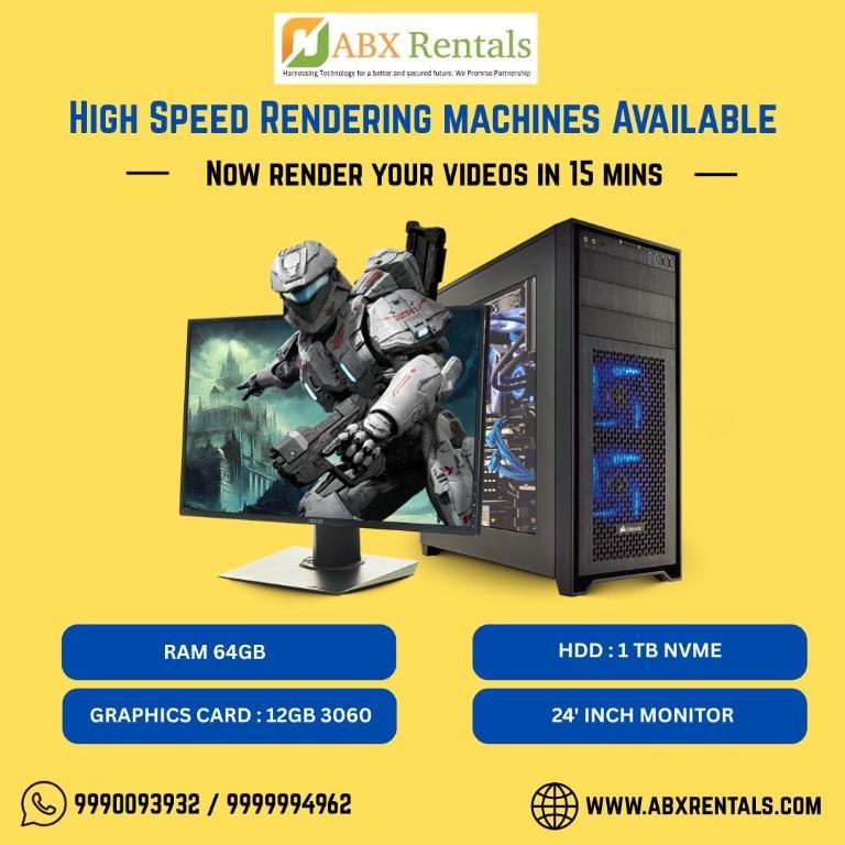 High Speed Rendering machines Available Now render your videos in Janakpuri - Image 1