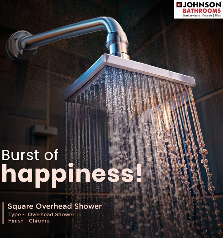 Johnson Bathrooms Square Overhead Shower – Chrome Finish in India - Image 1