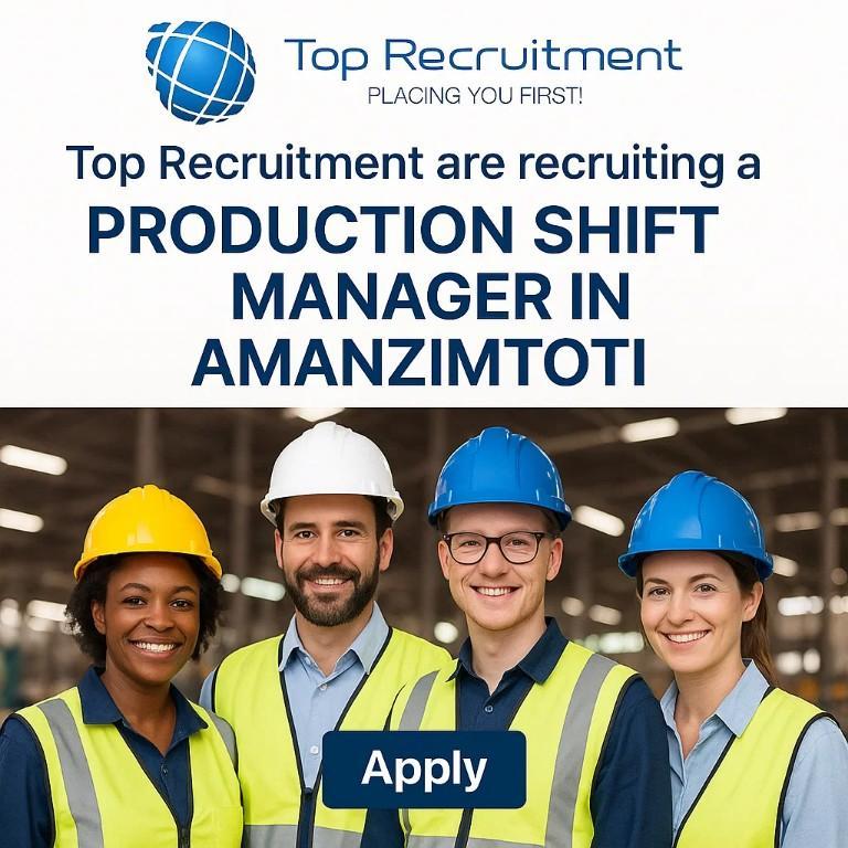 Production Shift Manager in Umlazi - Image 1