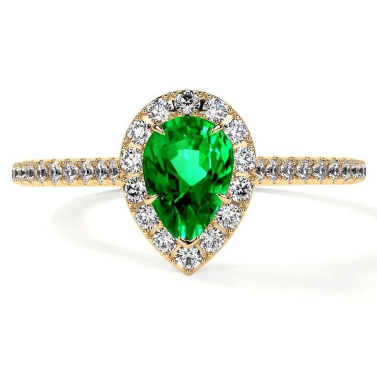 Buy Real Emerald Rings in Yellow Gold in New York - Image 1