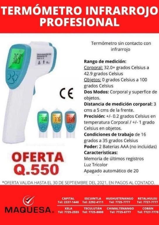 Termometro Infrarrojo Profesional Rango de medición Corpora en Guatemala - Imagen 1