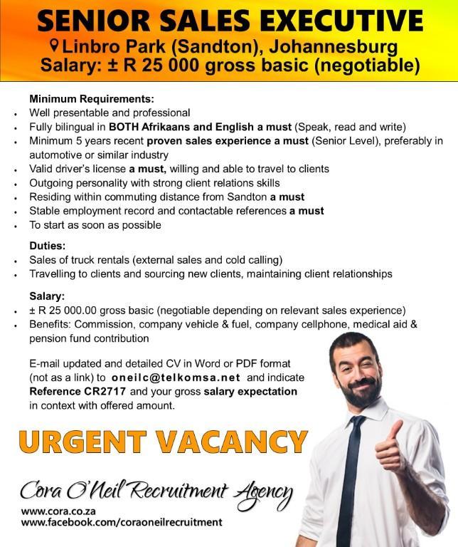 Sales Executive (Truck Rentals) in Edenvale - Image 1