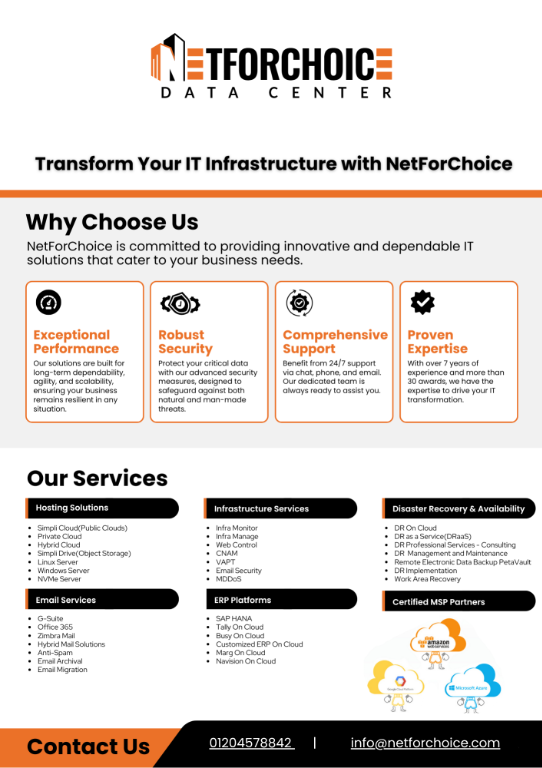 Best Data Center in Noida – Trusted Hosting by NetForChoice in Noida - Image 1