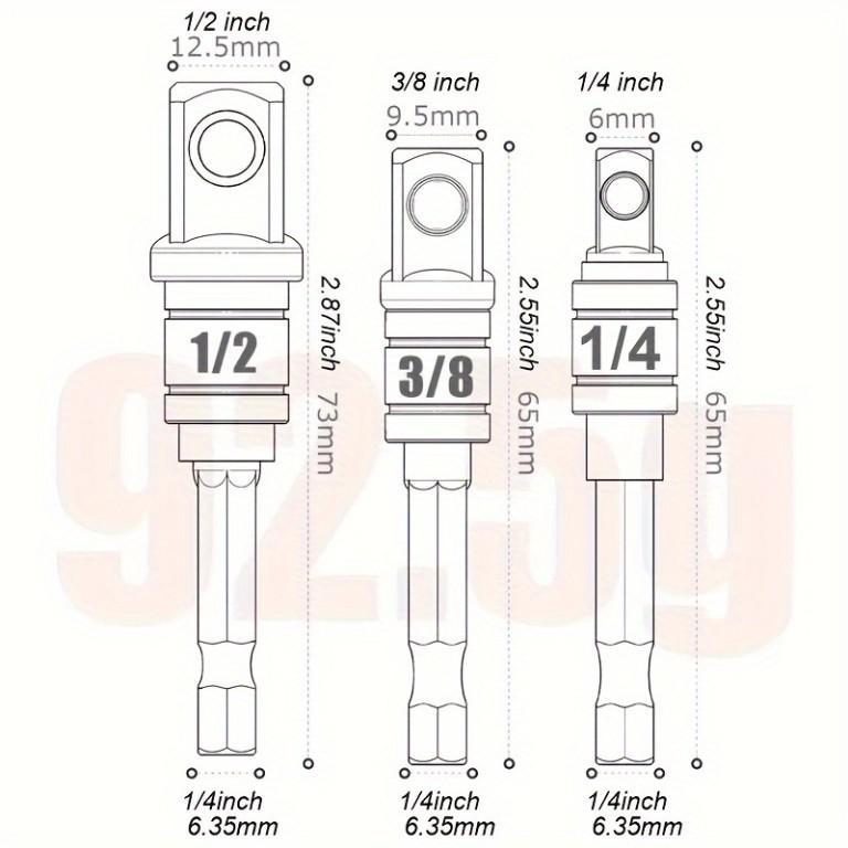 4pcs/Set, Impact Grade Power Hand Tools, Driver Sockets Adapter in Canada - Image 2