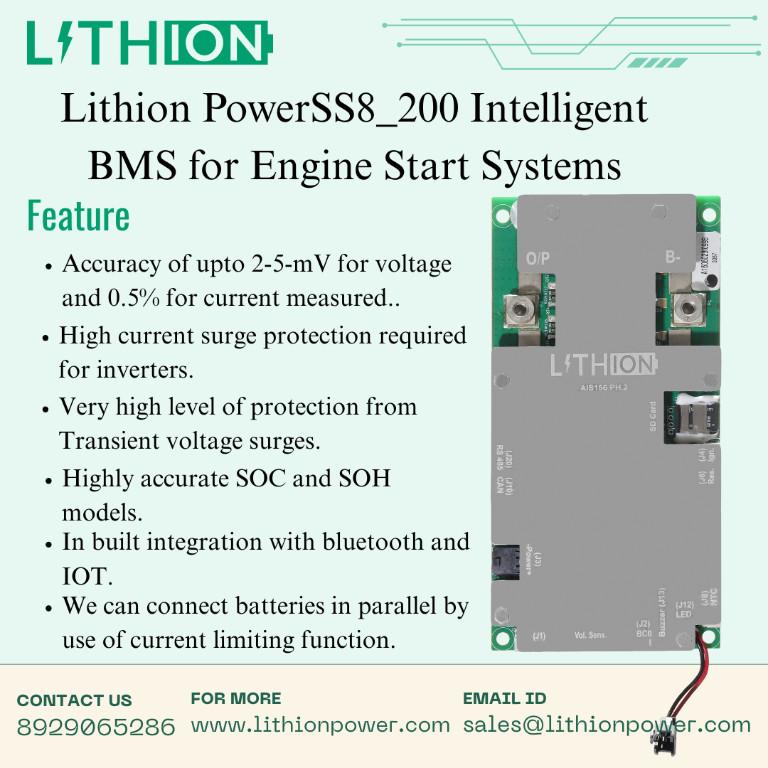 Lithion PowerSS8200 Intelligent BMS for Engine Start Systems in India - Image 1