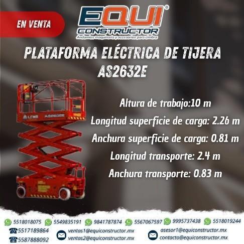 Plataforma eléctrica de tijera AS2632E /Aguascalientes - Aguasca en Aguascalientes (AGS) - Imagen 1