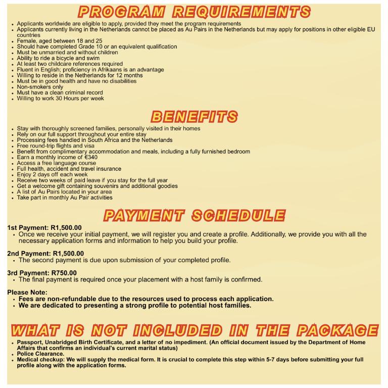 Au Pair In The Netherlands in South Africa - Image 2