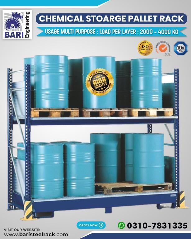 Chemical Drum Storage Pallet Racks| Chemical Storage Pallet Rack in Cantonment - Image 1