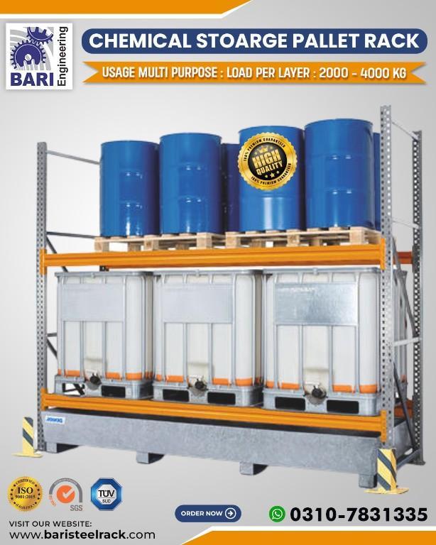 Chemical Drum Storage Pallet Racks| Chemical Storage Pallet Rack in Cantonment - Image 2