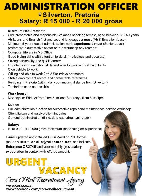 Administration Officer in Centurion - Image 1