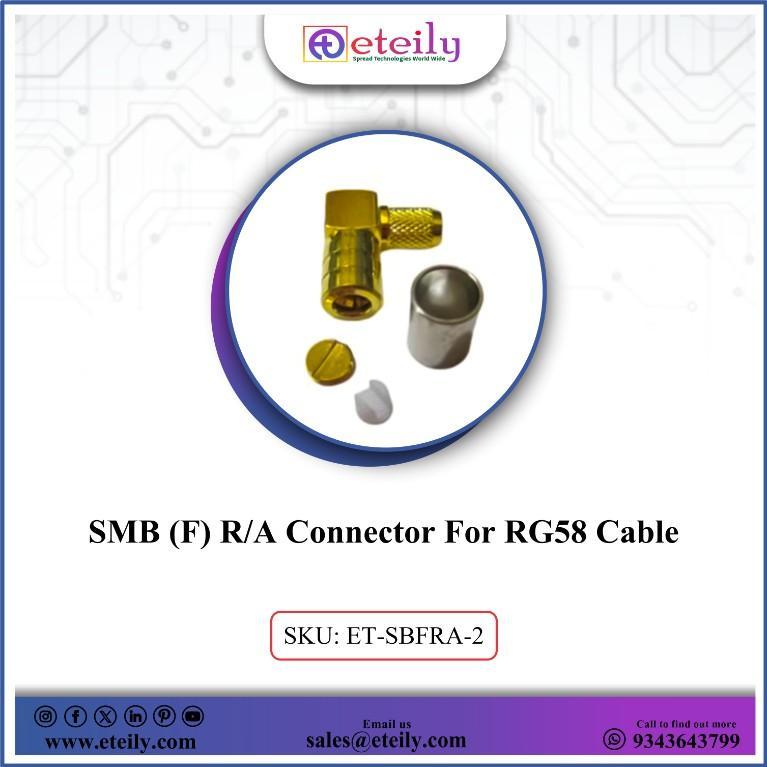 High-Performance SMB (F) Right Angle Connector for RG58 in India - Image 1