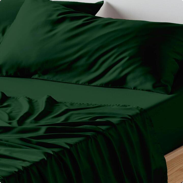 Ecosa Bamboo Bedding - Sheet set / King NZ / Forest Green in Waitakere - Image 1