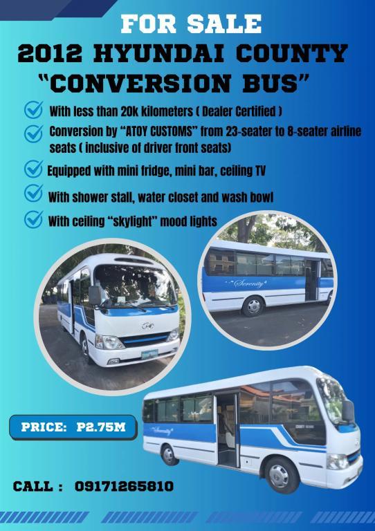 For Sale: Hyundai County Conversion Bus – Luxury VIP Shuttle in Malabon - Image 1
