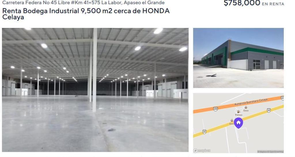SE RENTA BODEGA INDUSTRIAL EN LA LABOR APASEO EL GRANDE GTO. en Apaseo el Grande - Imagen 1