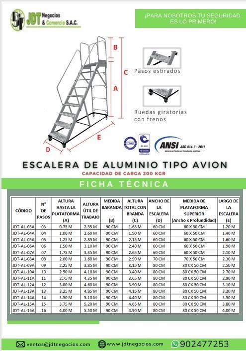 ESCALERAS TIPO AVION CERTIFICADAS en Perú - Imagen 2
