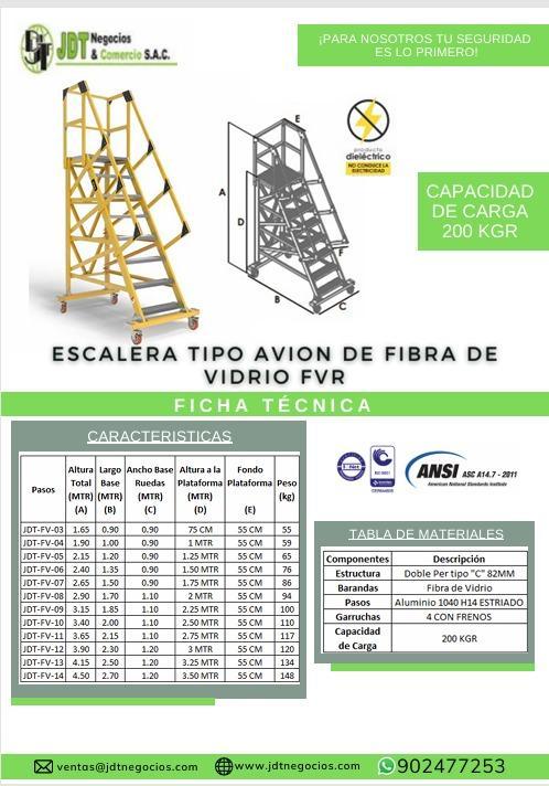 ESCALERAS TIPO AVION CERTIFICADAS en Perú - Imagen 3