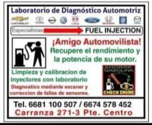 LABORATORIO DE INYECTORES en Los Mochis - Imagen 1