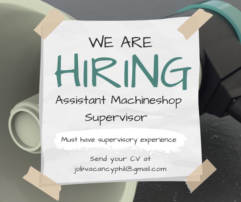 Assistant Machineshop Supervisor in Edsa Munoz Quezon City in Plain View - Image 1