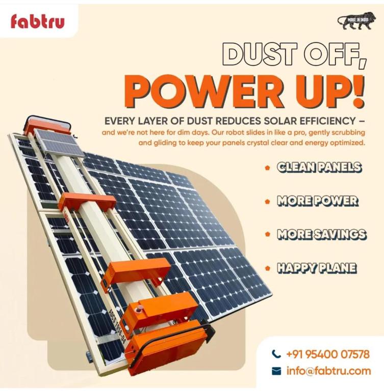 Automatic Solar Panel Cleaning Robot in India - Image 1