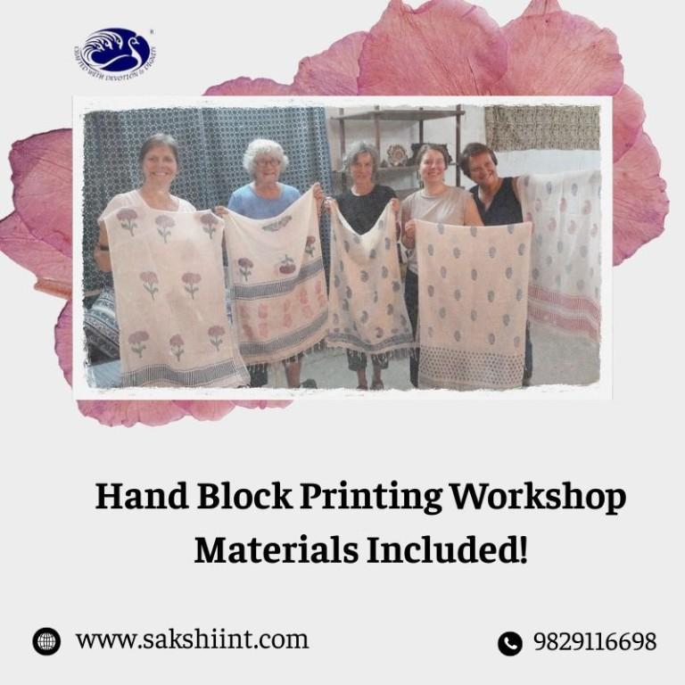 Hand Block Printing Workshop – Materials Included! in India - Image 1