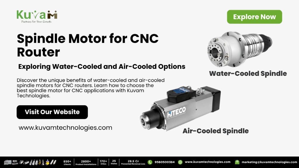 Spindle Motor for CNC Router Exploring Water- and Air Cooled in India - Image 1