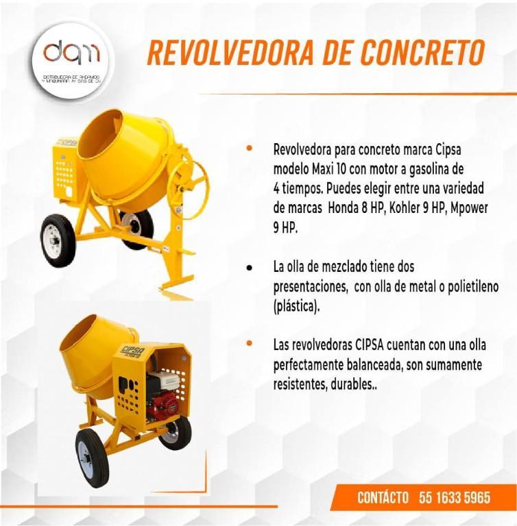 REVOLVEDORAS DE CONCRETO DE 1 SACO – ALTO RENDIMIENTO en México - Imagen 1