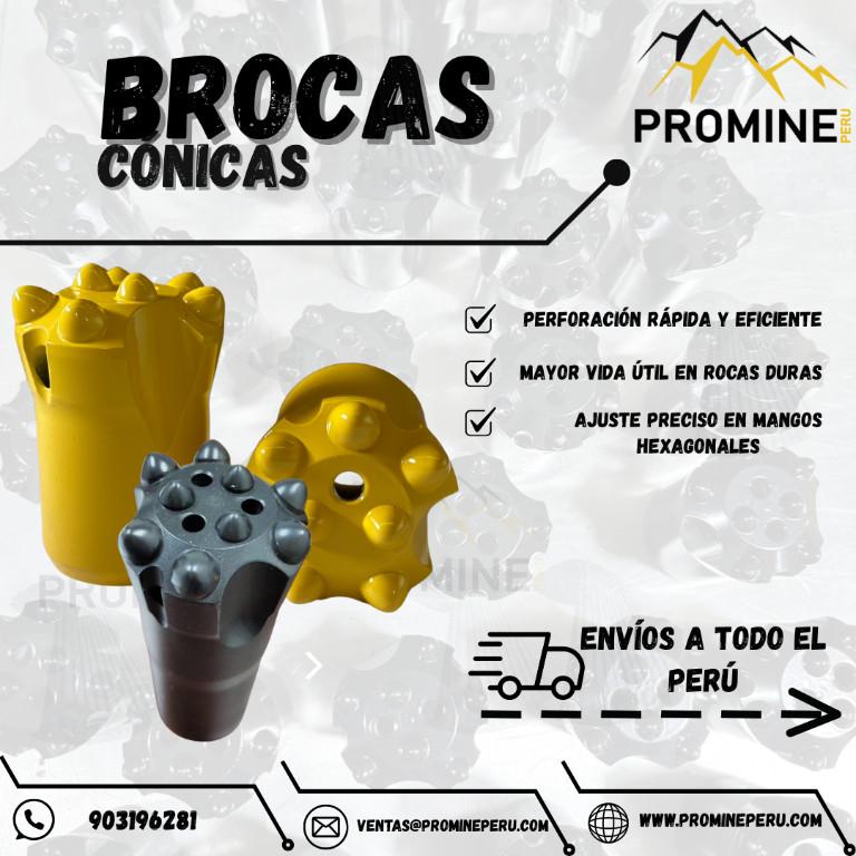BROCAS CÓNICAS DE ALTO RENDIMIENTO PARA PERFORACIÓN MINERA en Perú - Imagen 1