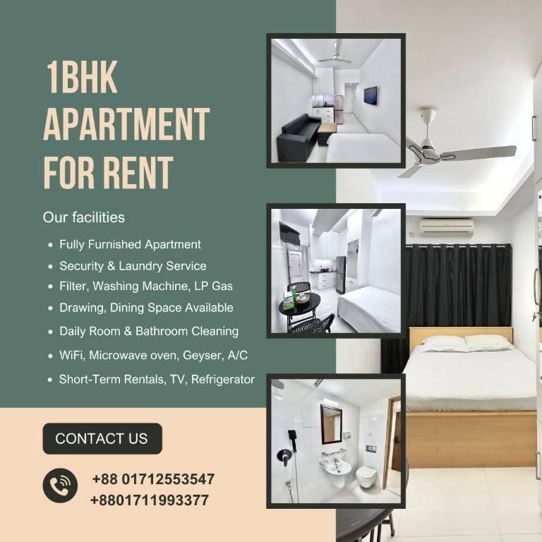 2 Room Studio Apartment Dhaka RENT in Bashundhara R/A in Bangladesh - Image 1