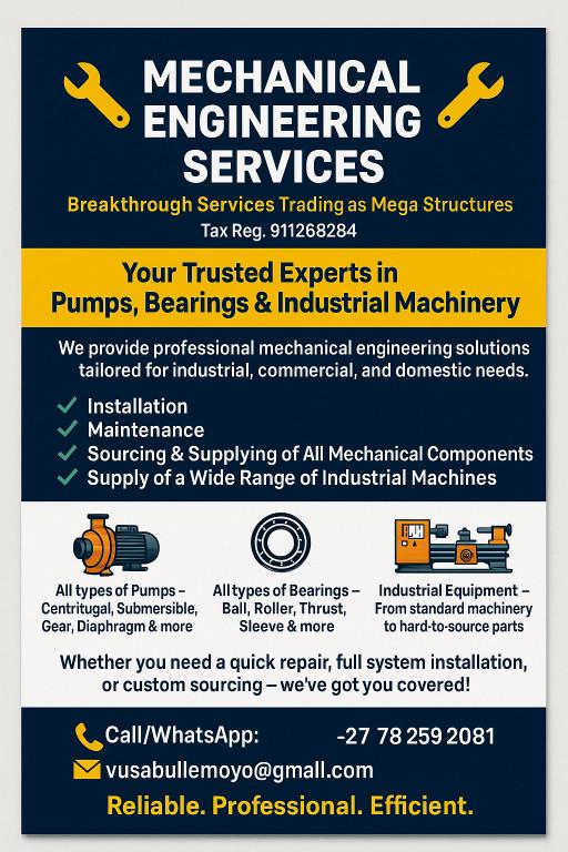 Mechanical engineering services in Johannesburg - Image 1