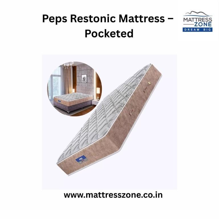 Peps Restonic Pocketed Spring Mattress Adaptive Support for Rest in India - Image 1