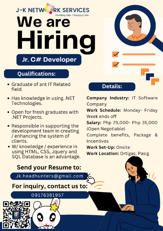 HIRING FOR Junior C Developer in San Juan - Image 1