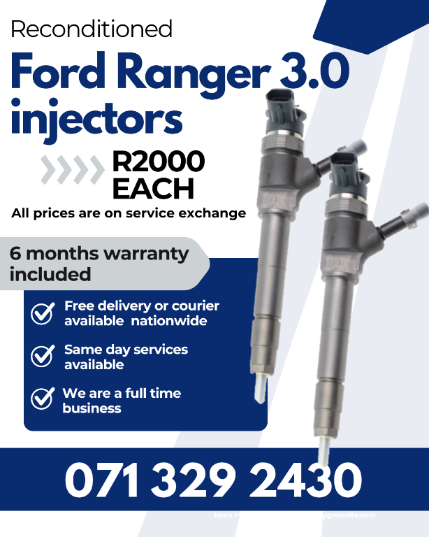 FORD RANGER 3.0 WEAT ENGINE INJECTORS in Port Elizabeth - Image 1