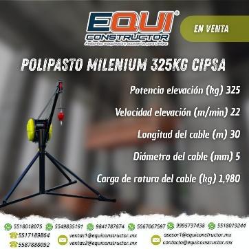 -POLIPASTO MILENIUM- 325 KG CIPSA en Pénjamo - Imagen 1