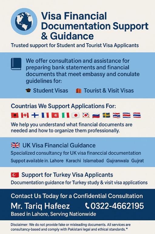 FINANCIAL SERVICES AND GUIDLINES FOR STUDENTS AND VISITORS in Lahore - Image 1