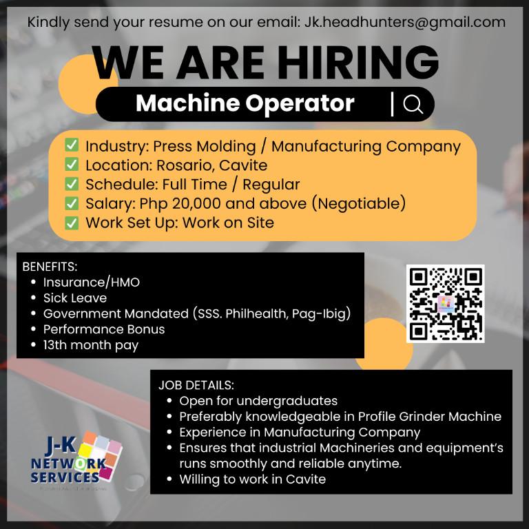 Machine Operator in Santo Cristo - Image 1