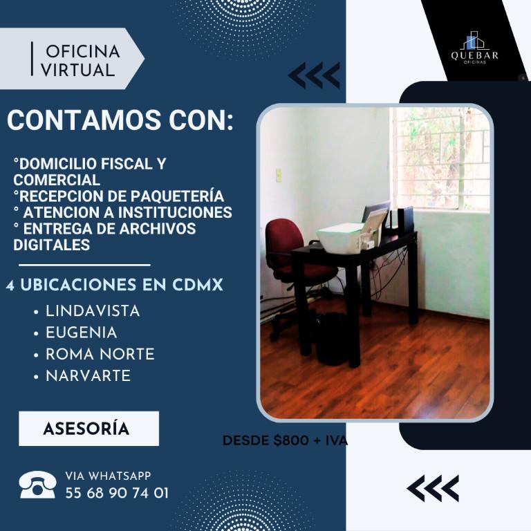 OBTEN TU OFICINA VIRTUAL CON DOMICILIO FISCAL en Coyoacán - Imagen 1
