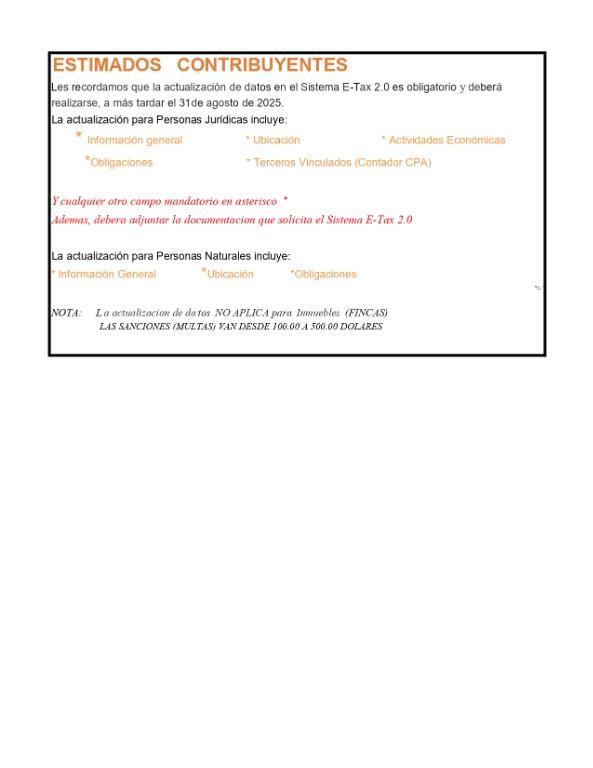 ACTUALIZACION DE REGISTRO UNICO CONTRIBUYENTE (RUC) OBLIGATORIO en Panamá - Imagen 2