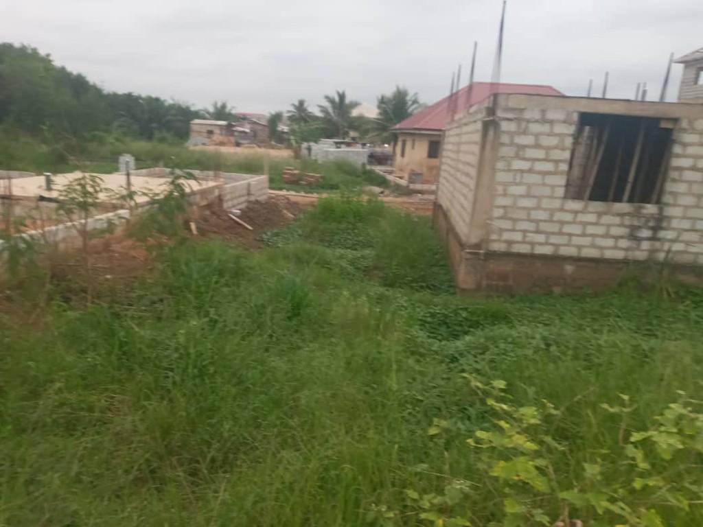*HALF PLOT, CHAMBER & HALL SELF CONTAIN WITH STOREY FOUNDATION in Ghana - Image 2