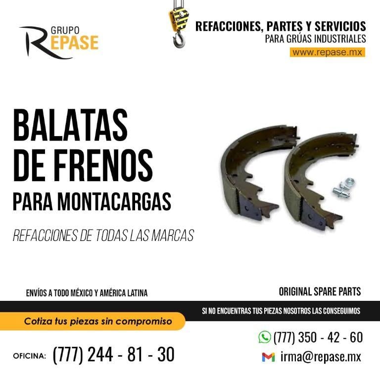 BALATAS DEF RENOS PARA MONTACARGAS REPASE MX en México - Imagen 1