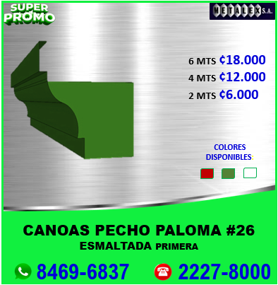 CANOAS PECHO PALOMA 26 ESMALTADA PRIMERAV en San Pablo - Imagen 1