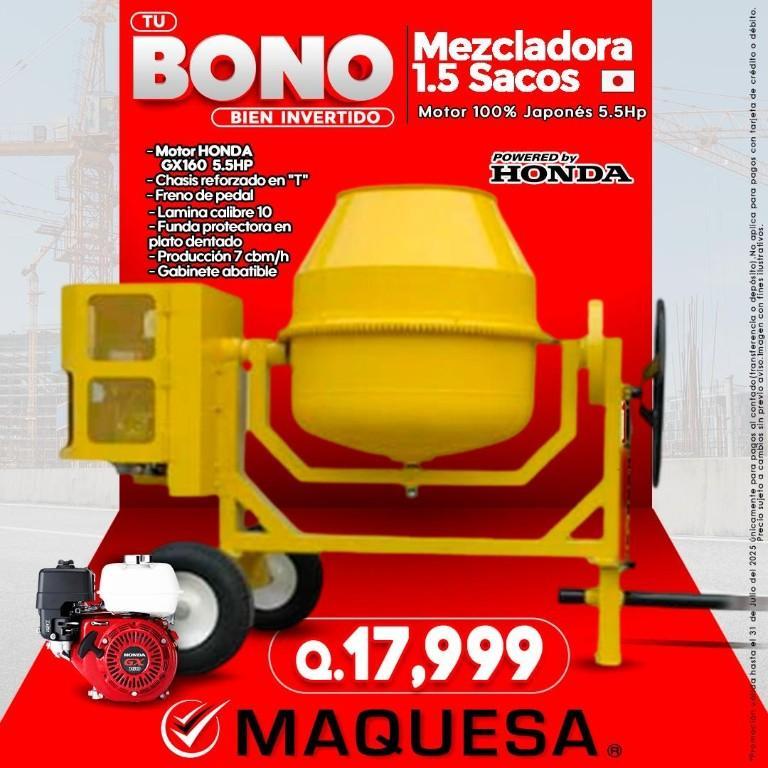 MEZCLADORA 1.5 SACOS jf en Cobán - Imagen 1