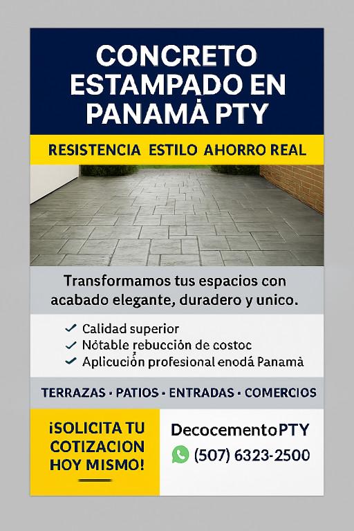 CONCRETO ESTAMPADO PTY CON ARTE FUNCIONAL - DECOCEMENTOPTY en Ancón - Imagen 13