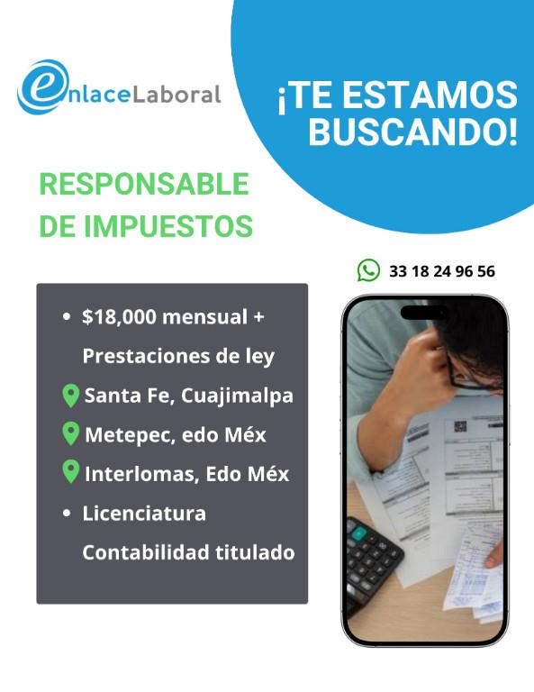 Aux contable fiscal de impuestos// en Huixquilucan - Imagen 1